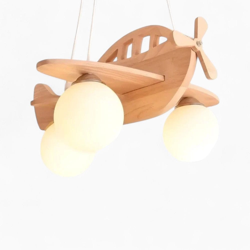 Lustre Avion Enfant Bois Beige