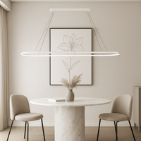 Lustre Blanc Moderne Oval Blanc