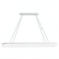 Lustre Blanc Moderne Oval Blanc