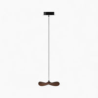 Lustre Bois Simple Feuille Marron
