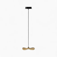 Lustre Bois Simple Feuille claire Beige