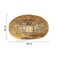 Lustre Boule en Rotin Beige