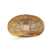 Lustre Boule en Rotin Beige