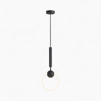 Lustre Chambre Cercle Suspendu Noir Noir