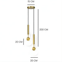 Lustre Chambre Double Cercle Suspendu Blanc Blanc