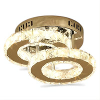 Lustre Chambre Double Cristal Dorée