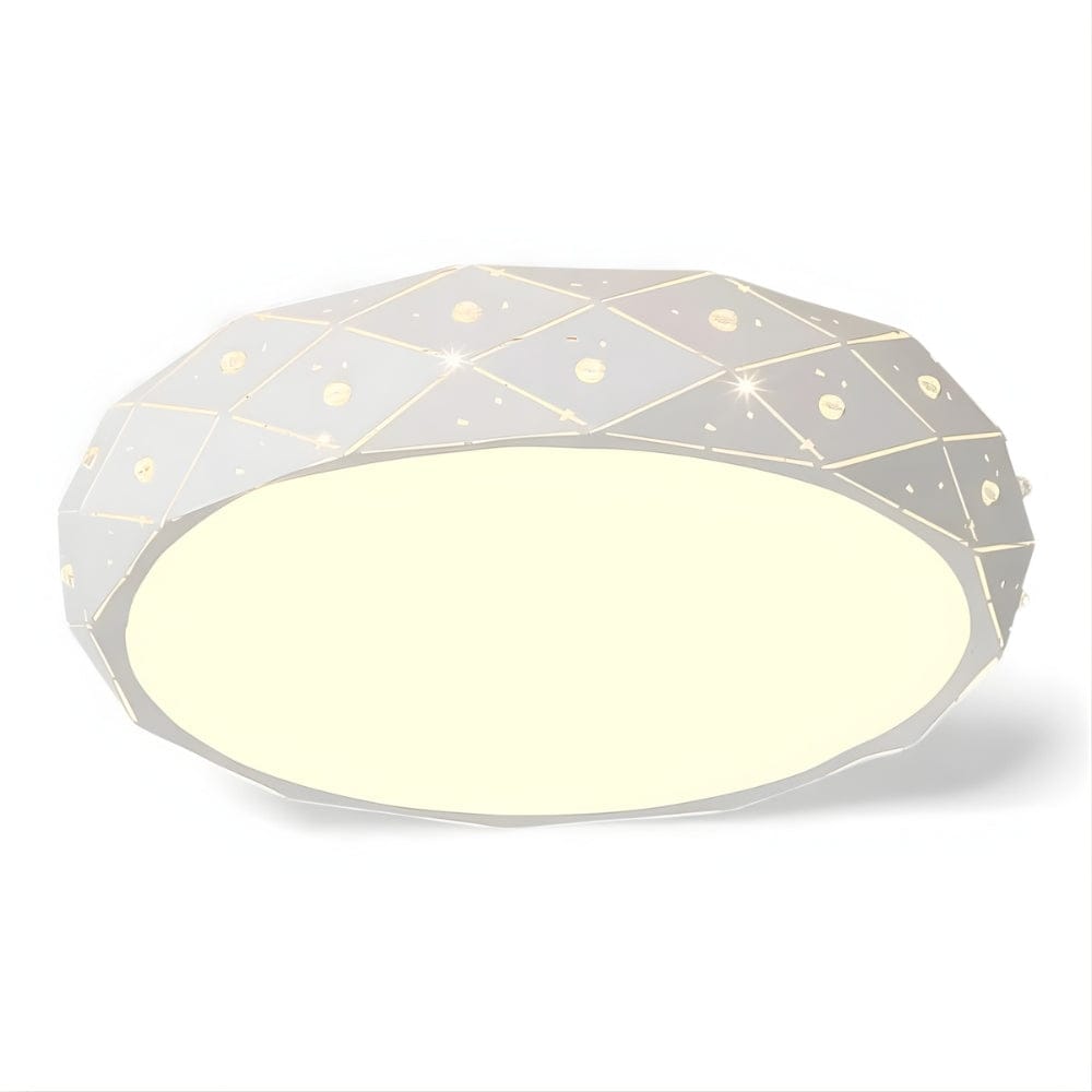Lustre Chambre Grand Rond Blanc Blanc