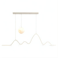 Lustre Chambre Lune Ondulee Blanc Blanc