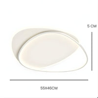 Lustre Chambre Moderne Boucle Blanc Blanc