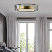 Lustre Chambre Rond Dore Dorée