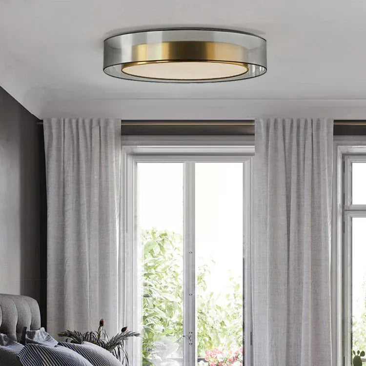 Lustre Chambre Rond Dore Dorée