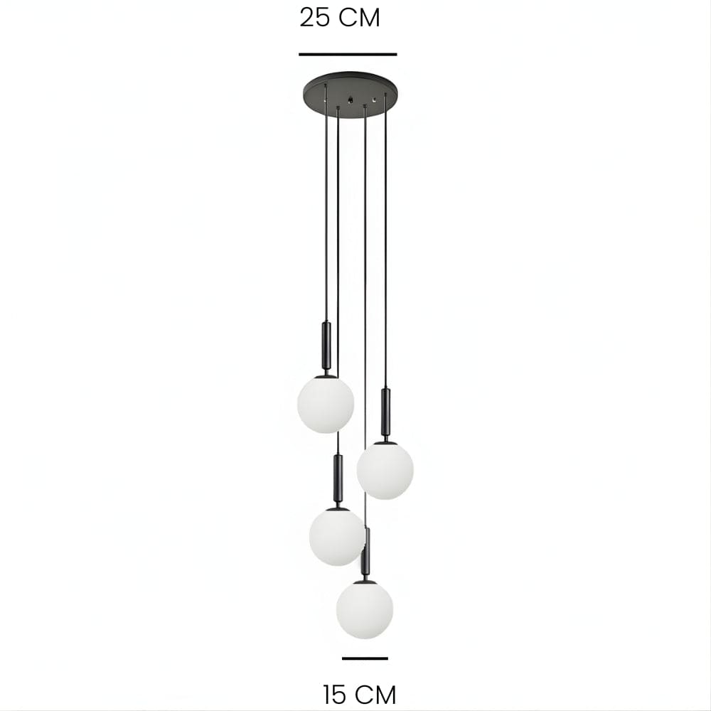 Lustre Chambre Suspendu Noir Noir / Warm White