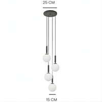 Lustre Chambre Suspendu Noir Noir / Warm White