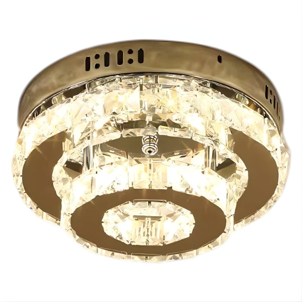 Lustre Chambre Triple Cristal Dorée