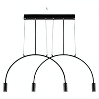 Lustre Cuisine 4 Arc Noir Noir