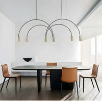 Lustre Cuisine 6 Arc Doree Dorée
