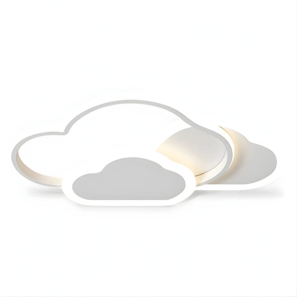 Lustre Enfant Double Nuage Blanc Blanc