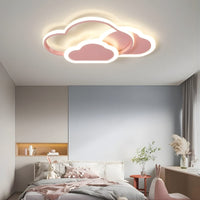 Lustre Enfant Double Nuage Rose Rose