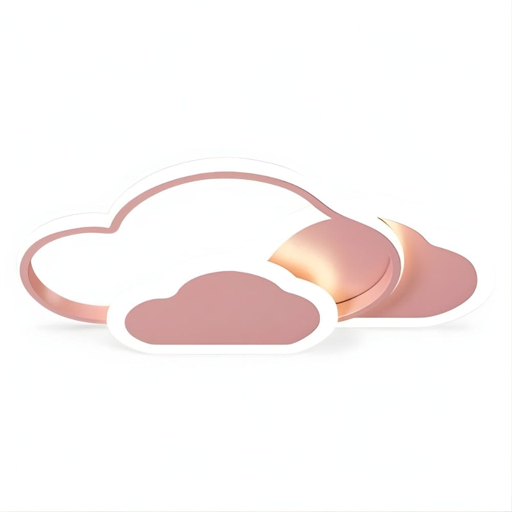 Lustre Enfant Double Nuage Rose Rose