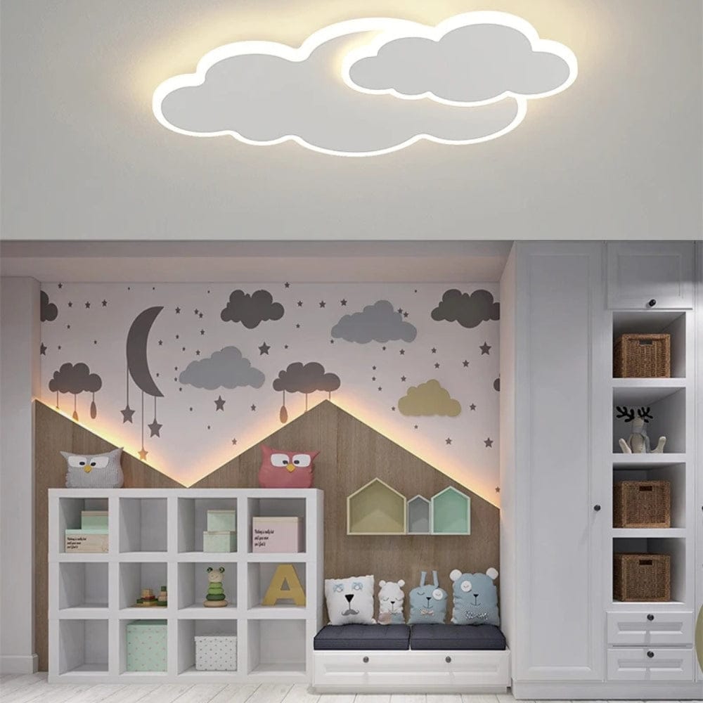 Lustre Enfant Grand Nuage Blanc Blanc