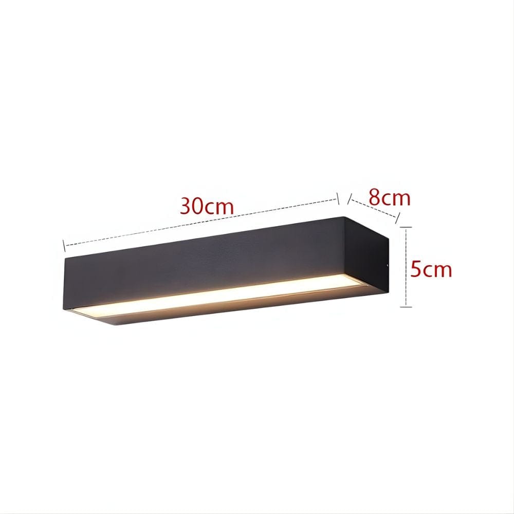 Lustre Exterieur Barre Noir Noir