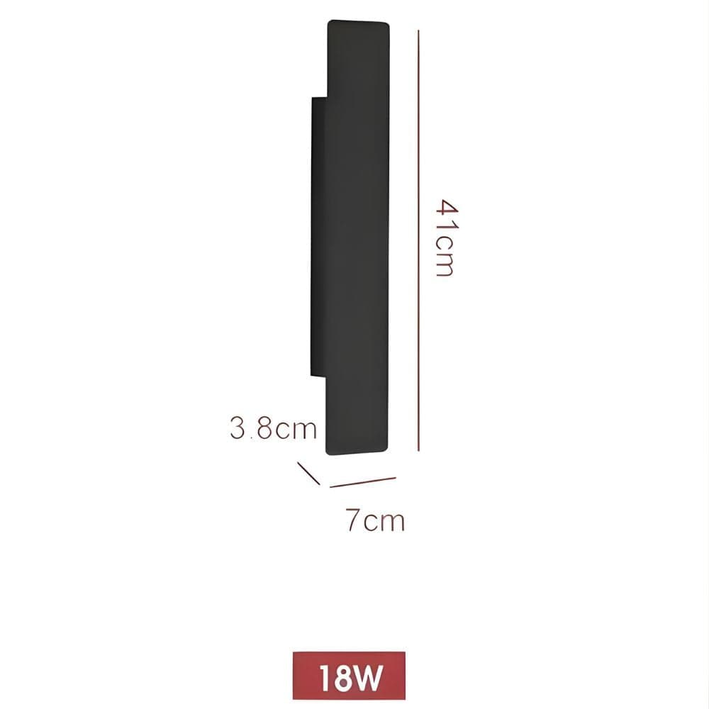 Lustre Exterieur Baton Noir Noir
