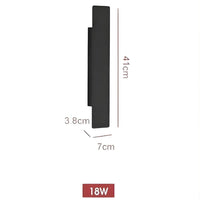Lustre Exterieur Baton Noir Noir