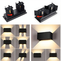 Lustre Exterieur Cube Noir Noir