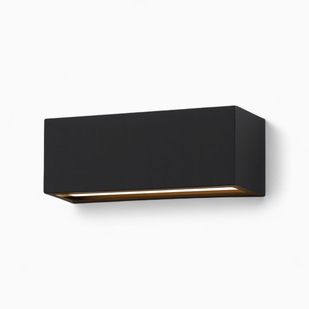 Lustre Exterieur Grand Cube Noir Noir