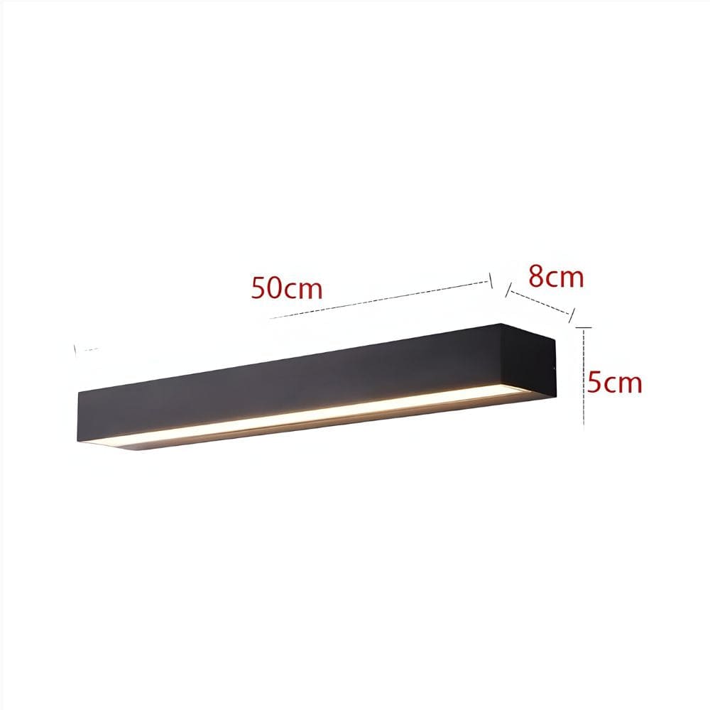 Lustre Exterieur Grande Barre Noir Noir