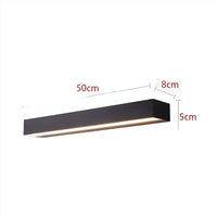 Lustre Exterieur Grande Barre Noir Noir