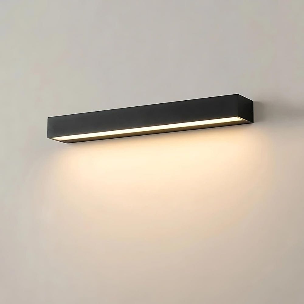 Lustre Exterieur Grande Barre Noir Noir