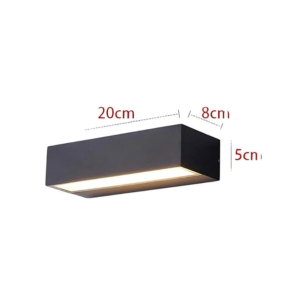 Lustre Exterieur Petit Barre Noir noir