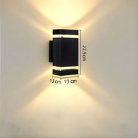 Lustre Exterieur Petit Rectangle Noir Noir