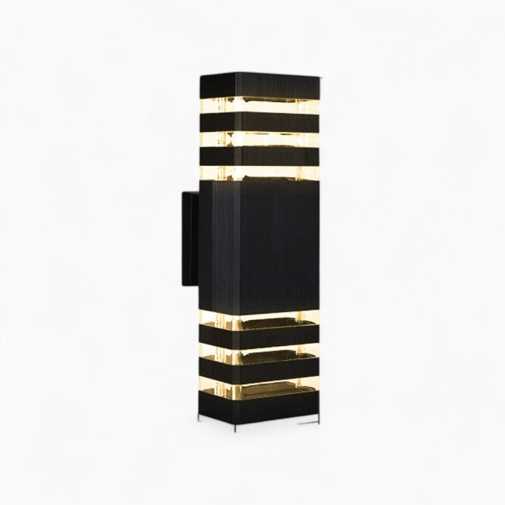 Lustre Exterieur Rectangle Noir Noir