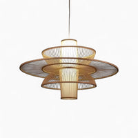 Lustre Libellule Rotin Beige
