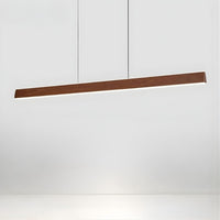 Lustre Moderne Barre Bois Marron