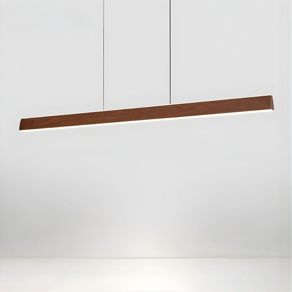 Lustre Moderne Barre Bois Marron
