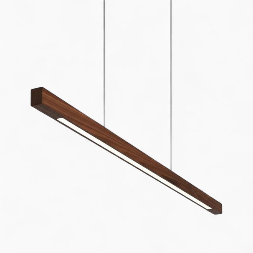 Lustre Moderne Barre Bois Marron