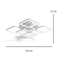 Lustre Moderne Carre Blanc Blanc