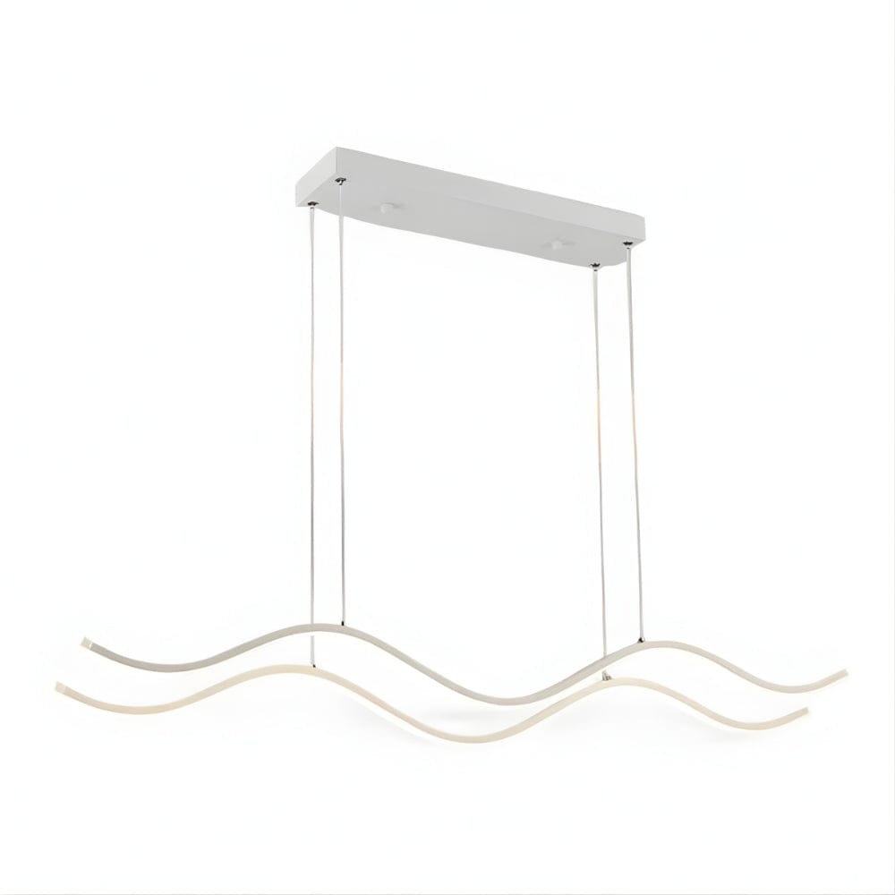 Lustre Moderne Double Vague Blanc Blanc
