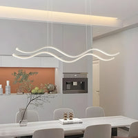 Lustre Moderne Double Vague Blanc Blanc