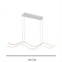 Lustre Moderne Double Vague Blanc Blanc