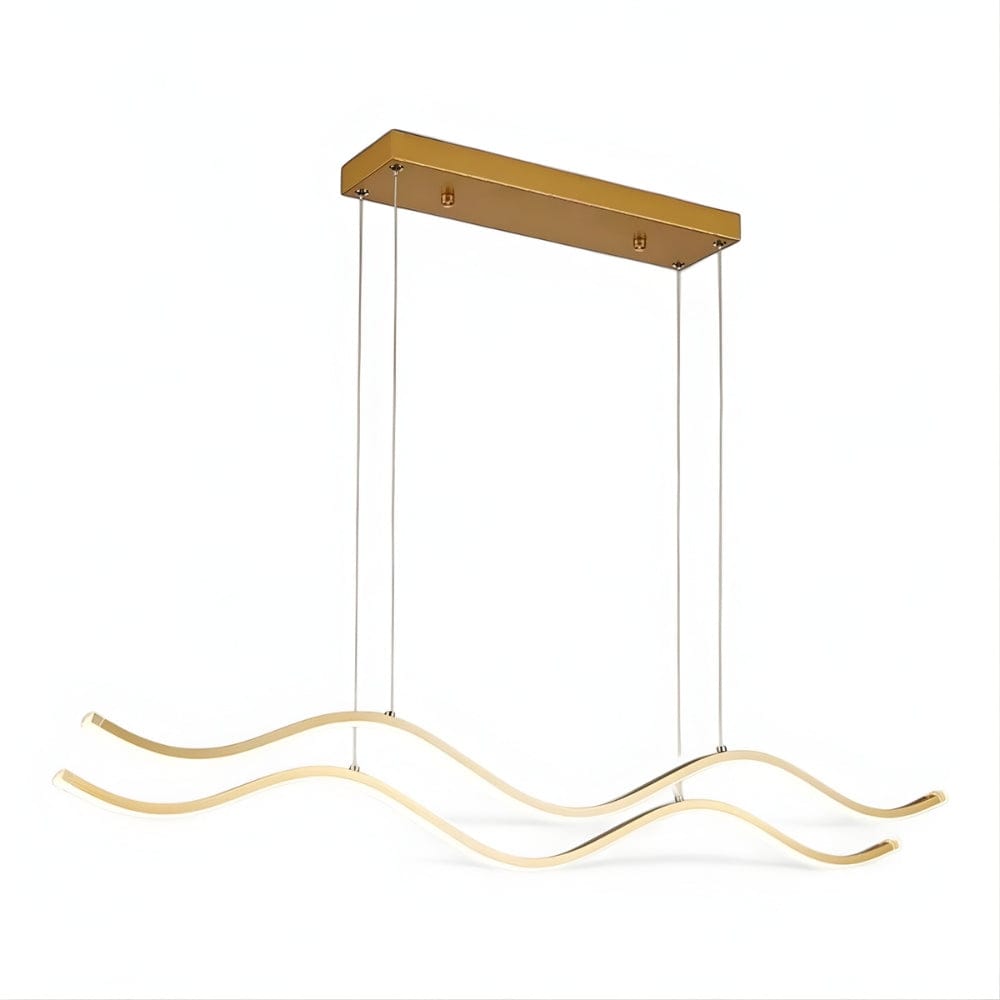 Lustre Moderne Double Vague Doree Dorée