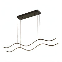 Lustre Moderne Double Vague Noir Noir