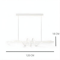Lustre Moderne Onde Blanc Blanc