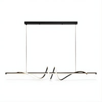 Lustre Moderne Onde Noir Noir