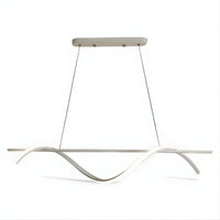 Lustre Moderne Ondule Blanc Blanc