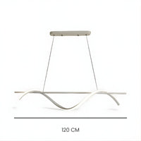 Lustre Moderne Ondule Blanc Blanc