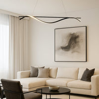 Lustre Moderne Ondule Noir Noir